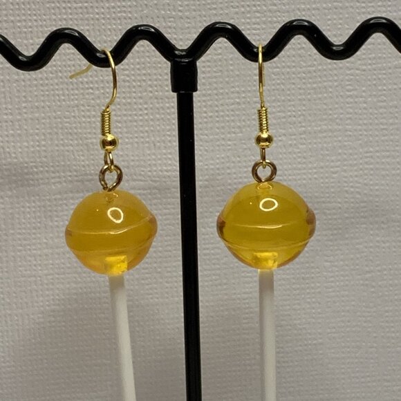 Lollipop Earring, Sucker Earring, Funny Food Earring, Gift Idea, Candy Earring - Picture 6 of 7